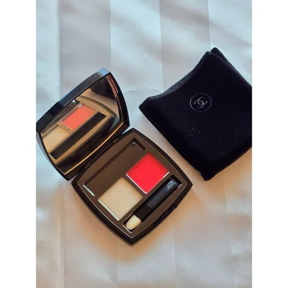 CHANEL Lip Balm and Powder Duo 410 Rosso Pompeiano MU3